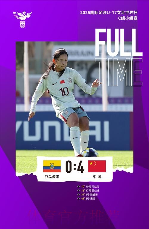 U-17女足亚洲杯小组赛战罢 中国队小组第二进四强